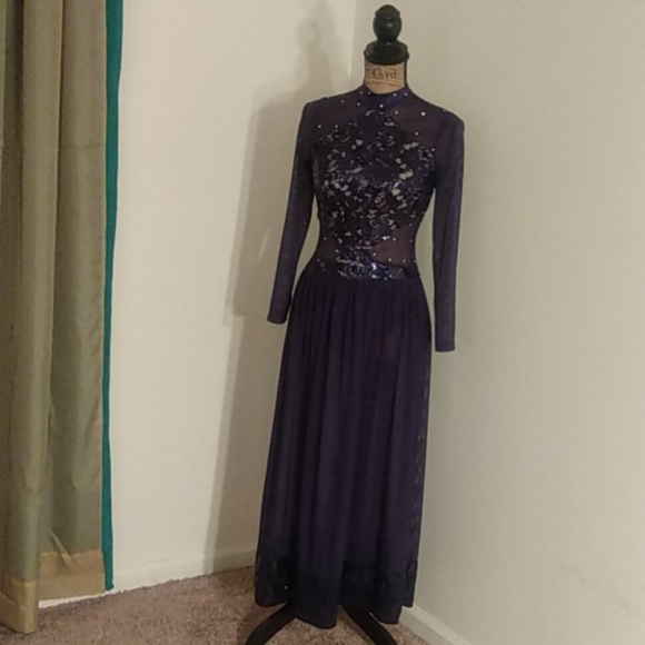 REVERENCE AM Dresses & Skirts - Sequined Dance Dress |  REVERENCE AM | Navy